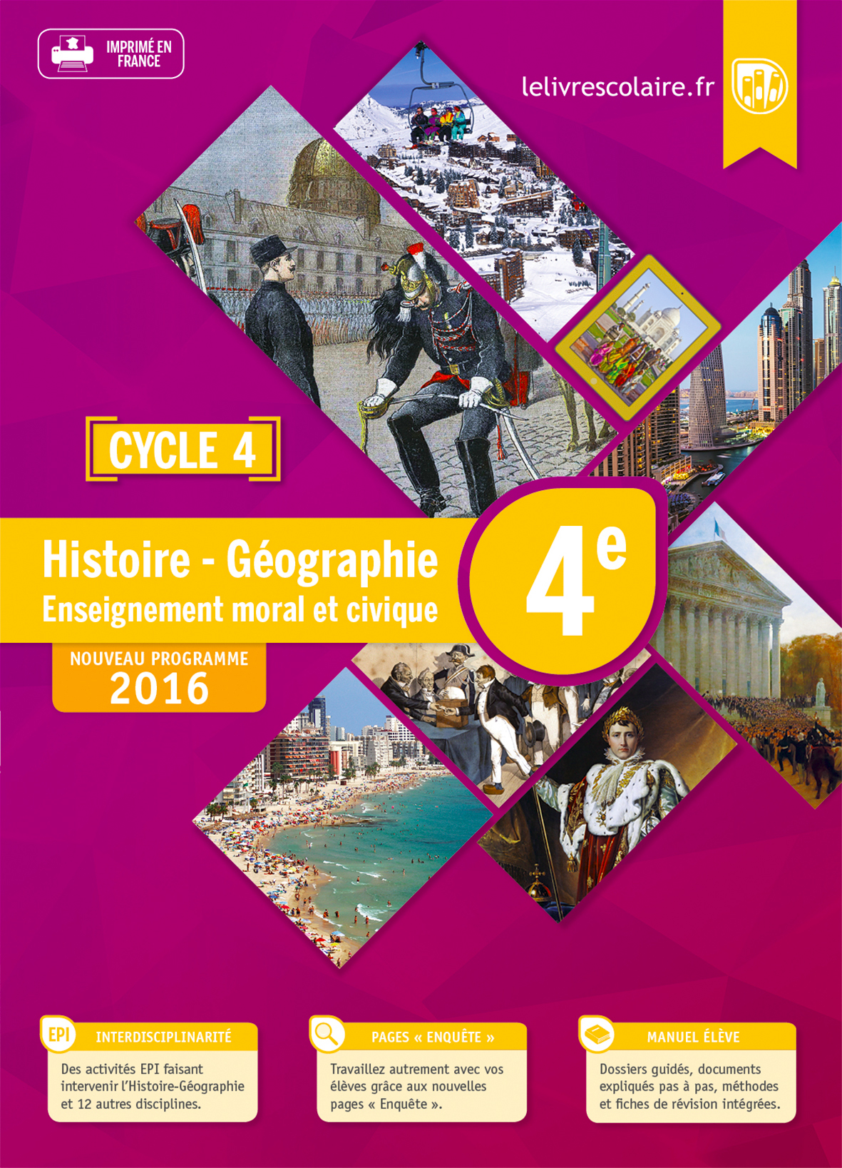Page De Garde Emc 4eme Notice bibliographique Histoire-géographie, EMC, 4e, cycle 4