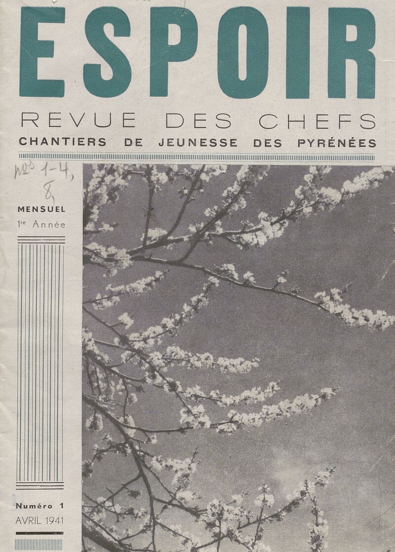 Photo (BnF / Gallica) de : Espoir. Toulouse : Commissariat régional des Chantiers, 1941-1944. ISSN 2127-4312.