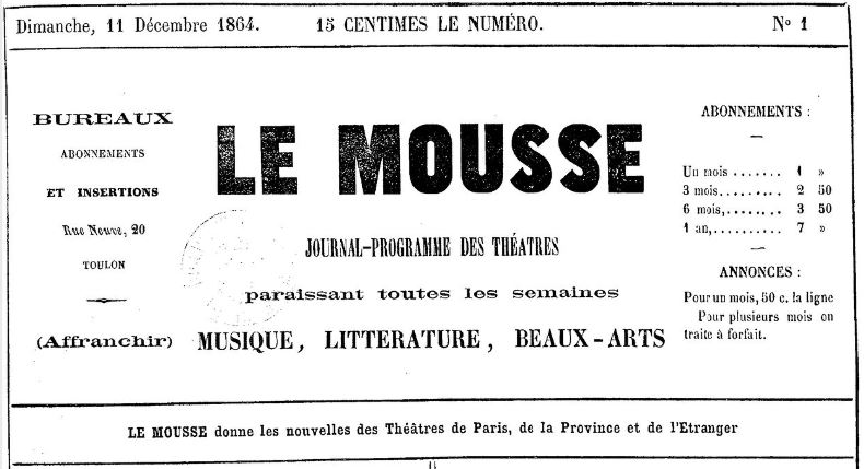 Photo (BnF / Gallica) de : Le Mousse. Toulon, 1864-[1867 ?]. ISSN 2017-6139.