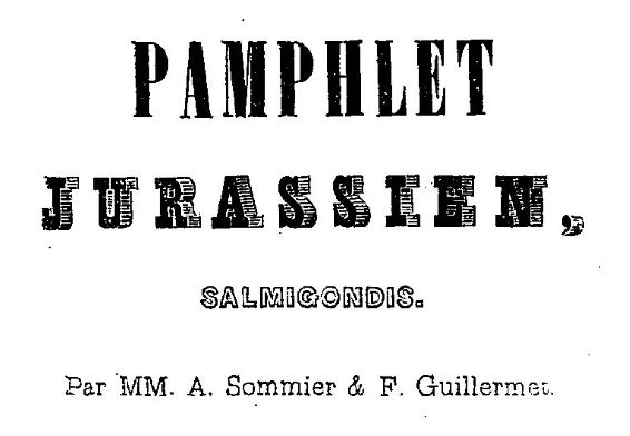 Photo (BnF / Gallica) de : Pamphlet jurassien. Lons-le-Saunier, 1841. ISSN 2106-1793.
