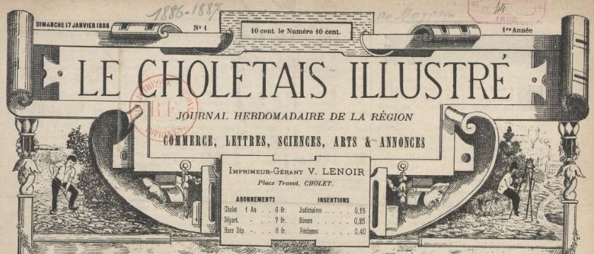 Photo (BnF / Gallica) de : Le Choletais illustré. Cholet, 1886-1887. ISSN 2123-7239.