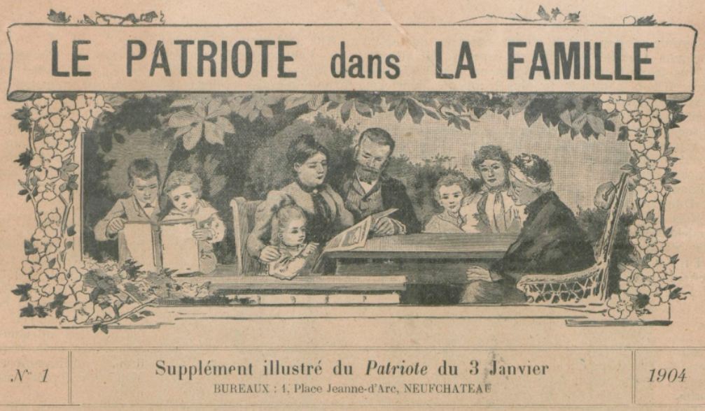 Photo (BnF / Gallica) de : Le Patriote dans la famille. Neufchâteau, [1903 ?-1906 ?]. ISSN 2133-6822.