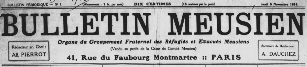 Photo (BnF / Gallica) de : Bulletin meusien. Paris, 1914-1939. ISSN 2123-1060.