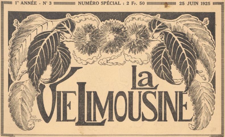 Photo (BnF / Gallica) de : La Vie limousine. Limoges, 1925-[1939 ?]. ISSN 2139-9492.