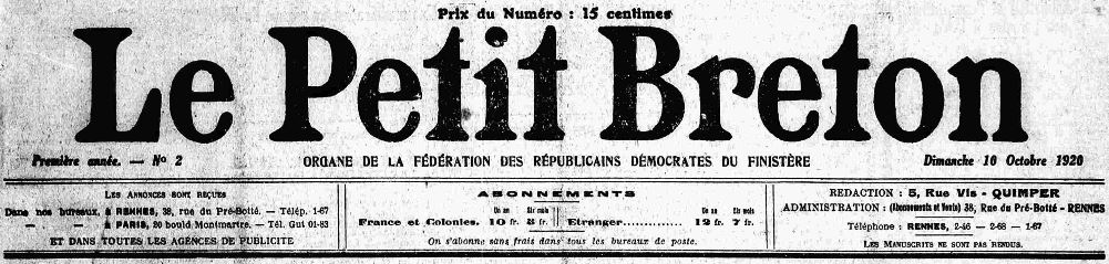 Photo (Finistère. Archives départementales) de : Le Petit Breton. Brest, 1920-1940. ISSN 2022-2696.