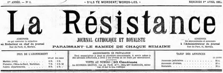 Photo (Finistère. Archives départementales) de : La Résistance. Morlaix, 1885-1942. ISSN 2022-0545.