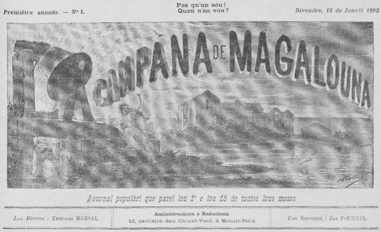 Photo (Occitanie) de : La Campana de Magalouna. Mount-Peliè, 1892-1933. ISSN 2016-615X.