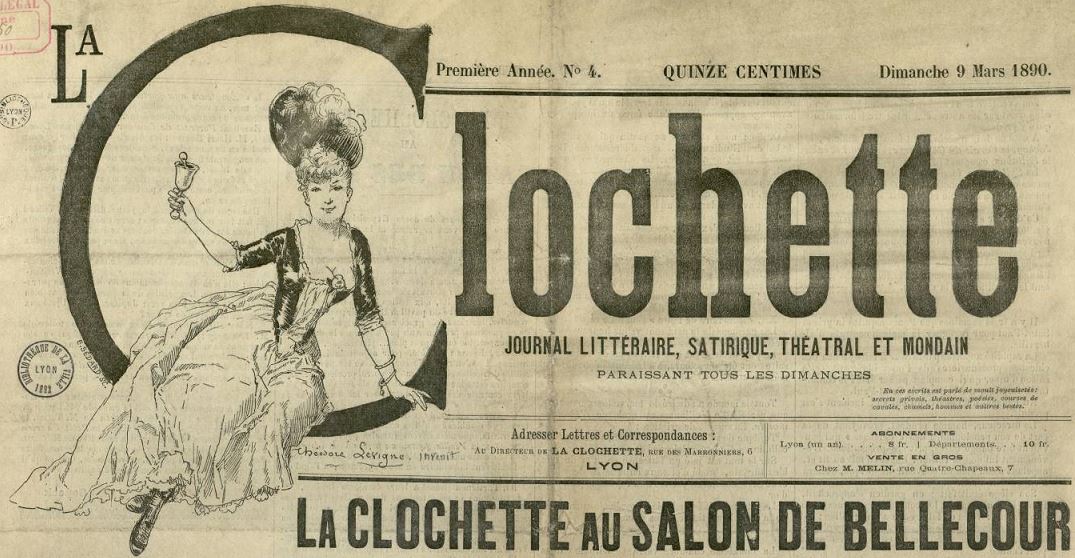Photo (Bibliothèque municipale (Lyon)) de : La Clochette. Lyon, 1890. ISSN 2124-0175.