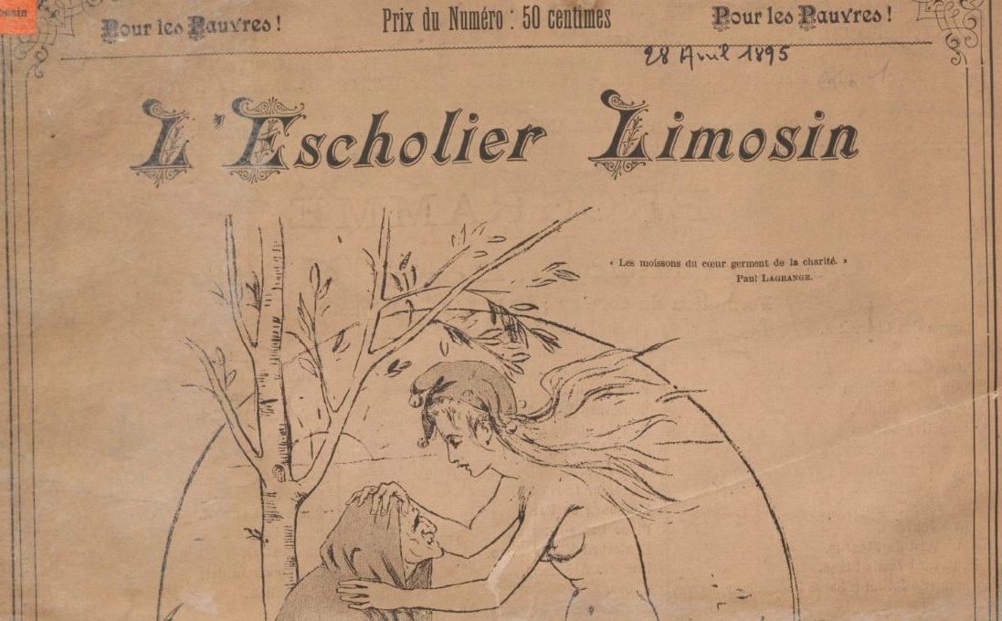 Photo (BnF / Gallica) de : L'Escholier limosin. Limoges : Impr. Henri Charles-Lavauzelle, 1895. ISSN 2551-6205.
