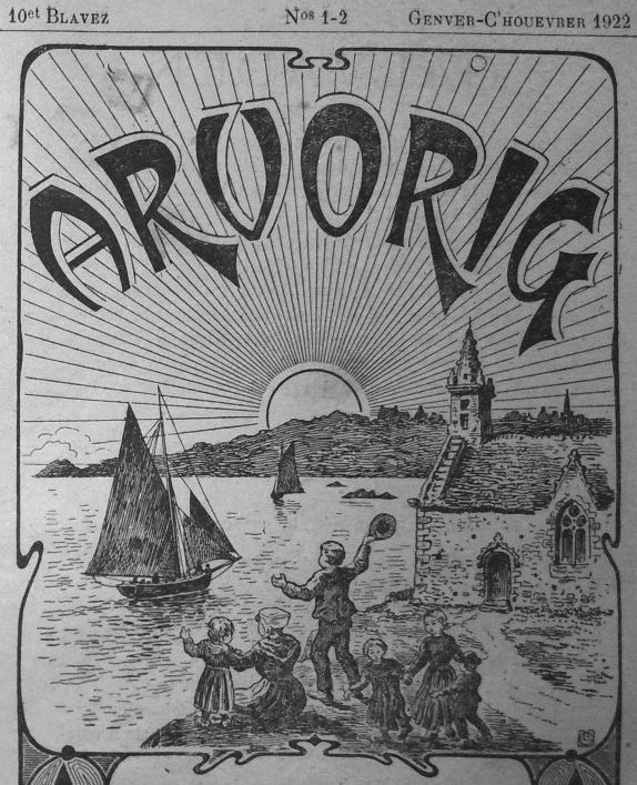 Photo (Institut de documentation bretonne et européenne) de : Arvorig. Koadout, 1913-1926. ISSN 2023-225X.