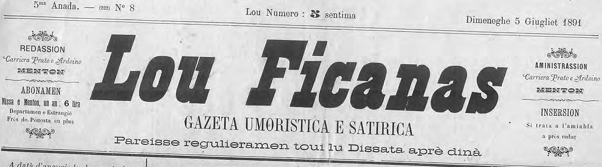 Photo (Alpes-Maritimes. Archives départementales) de : Lou Ficanas. Nissa, 1887-1891. ISSN 2128-0304.