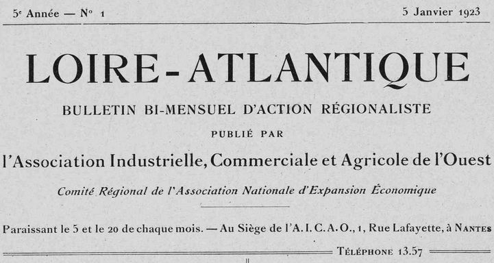 Photo (Loire-Atlantique. Archives départementales) de : Loire-Atlantique. Nantes, 1923-[1970 ?]. ISSN 2131-5302.
