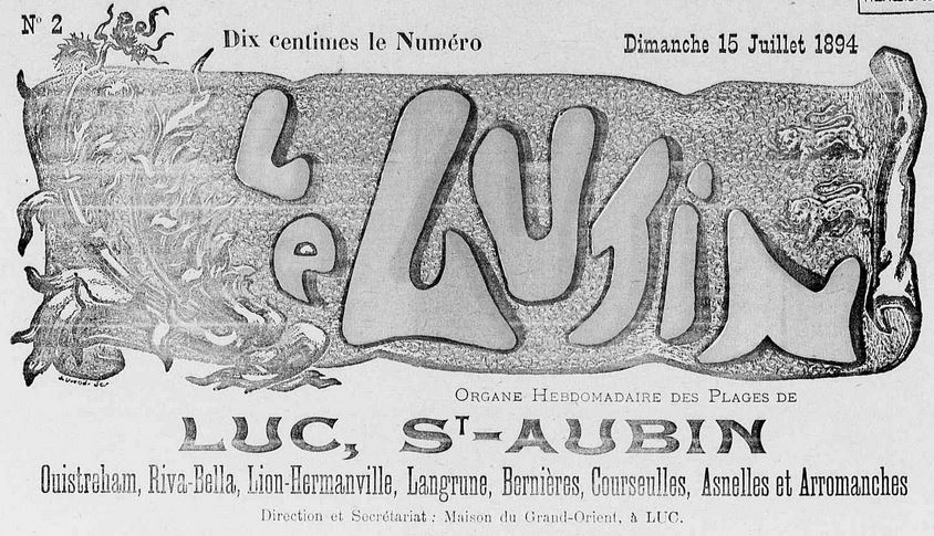 Photo (Calvados. Archives départementales) de : Le Lutin. Luc-sur-Mer, 1894-1895. ISSN 2131-6287.