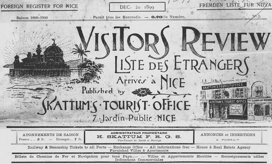 Photo (Alpes-Maritimes. Archives départementales) de : Visitors review. Nice, 1899-[1903 ?]. ISSN 2140-1128.
