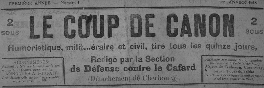 Photo (Centre régional des lettres (Basse-Normandie)) de : Le Coup de canon. Cherbourg, 1918. ISSN 1964-3616.