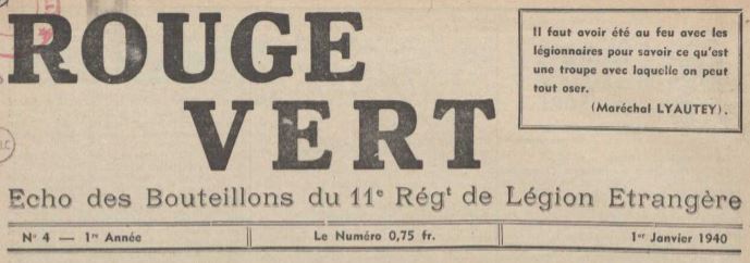 Photo (La Contemporaine. Bibliothèque, archives, musée des mondes contemporains (Nanterre)) de : Rouge vert. [S.l.], 1939-1940. ISSN 1963-6423.