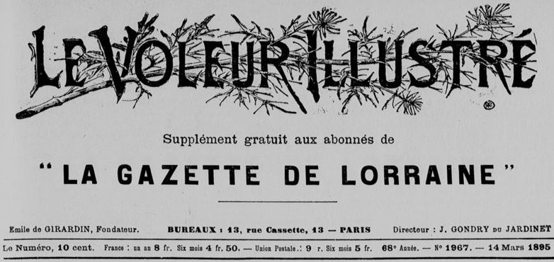 Photo (BnF / Gallica) de : Le Voleur illustré. Paris, 1895-1907. ISSN 2555-4174.