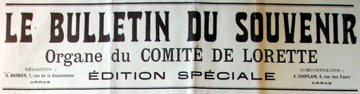Photo (Société des amis de Panckoucke) de : Bulletin du souvenir. Arras, 1921-1925. ISSN 2557-3039.