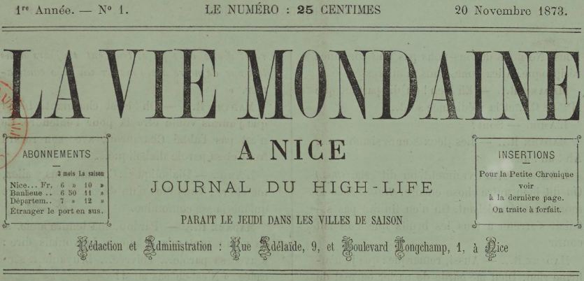 Photo (BnF / Gallica) de : La Vie mondaine à Nice. Nice, 1873-1914. ISSN 2021-1422.