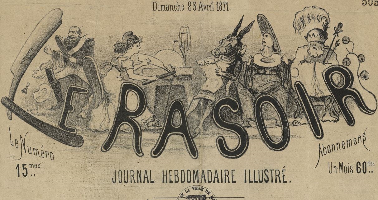Photo (Montpellier. Bibliothèques municipales) de : Le Rasoir. Montpellier, 1871. ISSN 2135-9873.