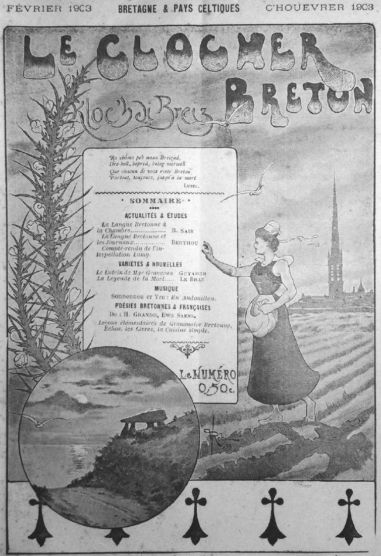 Photo (Institut de documentation bretonne et européenne) de : Le Clocher breton. Lorient, 1895-[1915 ?]. ISSN 2022-8155.