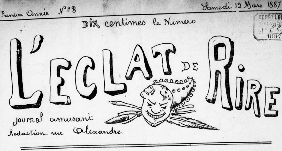 Photo (BnF / Gallica) de : L'Éclat de rire. Lisieux, 1887. ISSN 2127-0260.