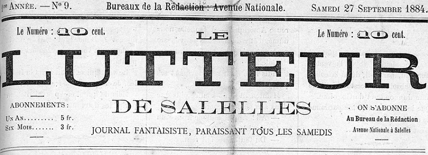 Photo (Occitanie) de : Le Lutteur de Salelles. Salelles, 1884. ISSN 2131-6546.