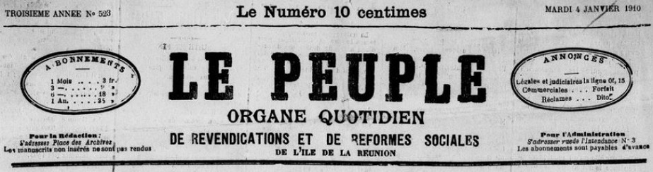 Photo (BnF / Gallica) de : Le Peuple. Saint-Denis, 1908-1958. ISSN 2429-5930.