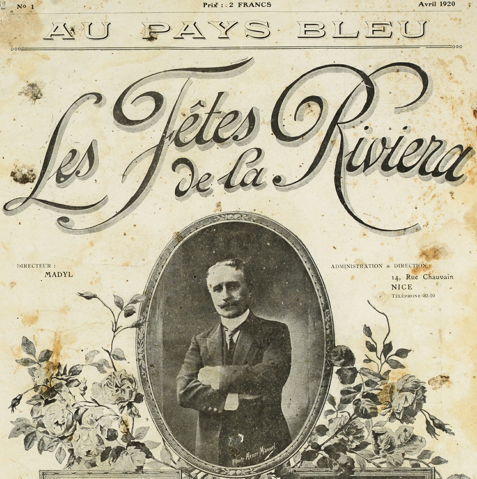 Photo (Bibliothèque municipale (Grasse, Alpes-Maritimes)) de : Au pays bleu. Nice, 1920. ISSN 2724-9026.