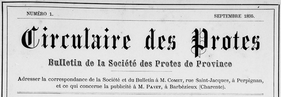 Photo (Médiathèque (Perpignan)) de : Circulaire des protes. Perpignan, 1895-[198?]. ISSN 1625-1695.