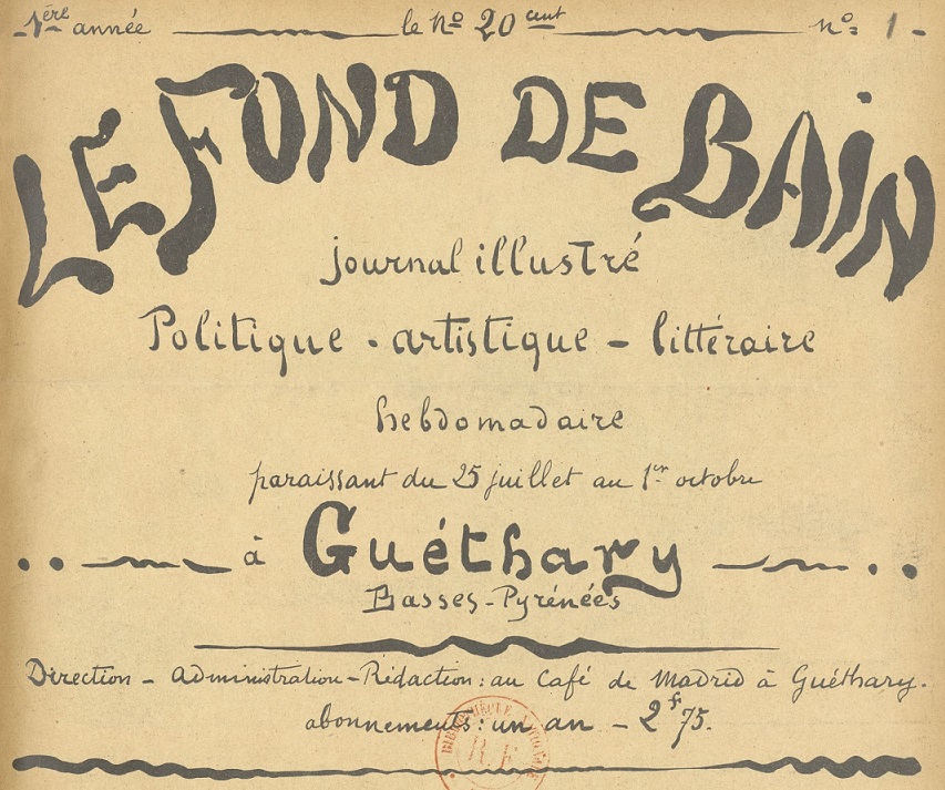 Photo (BnF / Gallica) de : Le Fond de bain. Guéthary, 1895-1898. ISSN 2021-989X.
