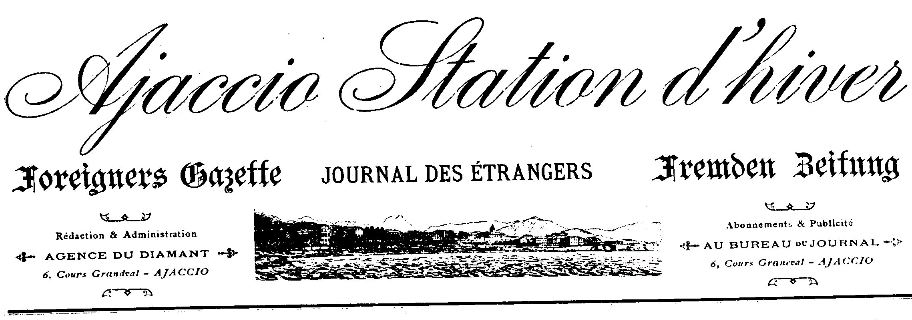 Photo (Archives de la Collectivité de Corse – Pumonti) de : Ajaccio station d'hiver. Ajaccio, 1901-[1904 ?]. ISSN 2120-5272.