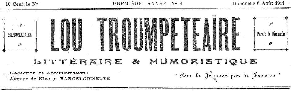 Photo (Médiathèque (Barcelonnette, Alpes-de-Haute-Provence)) de : Lou Troumpeteaïre. Barcelonnette, 1911. ISSN 2015-1748.