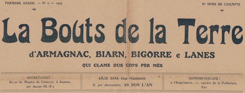 Photo (BnF / Gallica) de : La Bouts de la Terre d'Armagnac, Biarn, Bigorre e Lanes. Arrens, Pau, 1910-1914. ISSN 1245-6330.