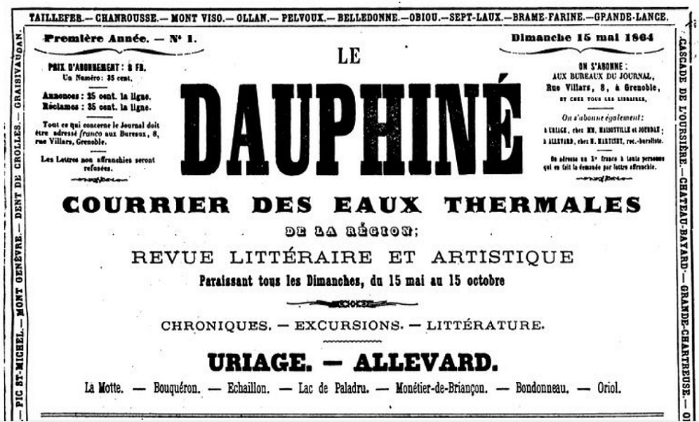 Photo (Bibliothèque municipale (Lyon)) de : Le Dauphiné. Grenoble, 1864-1956. ISSN 2495-5337.