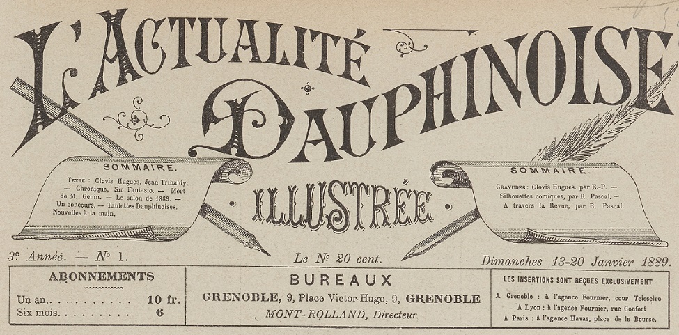 Photo (BnF / Gallica) de : L'Actualité dauphinoise illustrée. Grenoble, 1888-1891. ISSN 2678-8829.