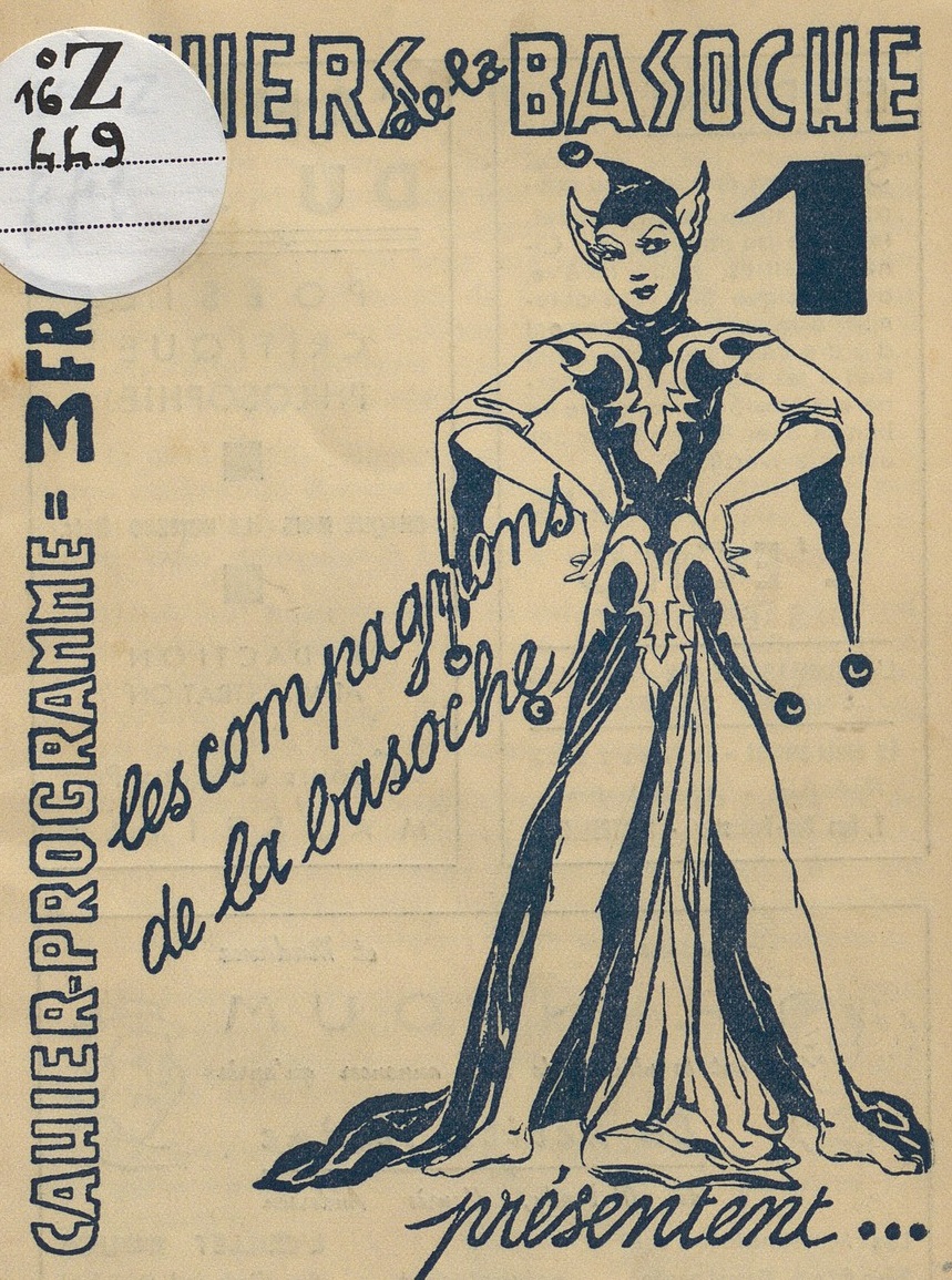 Photo (BnF / Gallica) de : Cahiers de la Basoche. [Marseille], 1941-1942. ISSN 2780-3627.