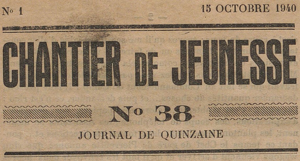 Photo (BnF / Gallica) de : Chantier de jeunesse n° 38. Argelès-Gazost, 1940. ISSN 2100-7799.