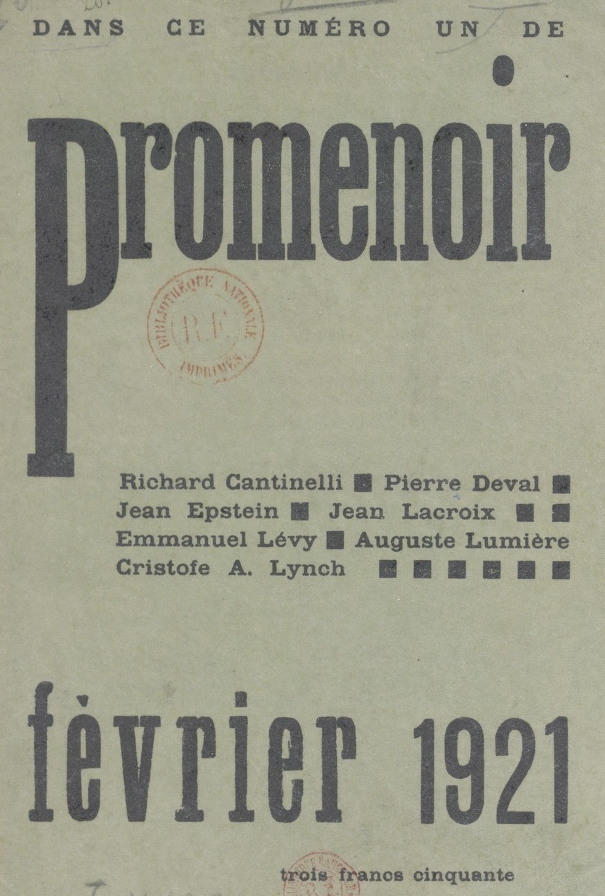 Photo (BnF / Gallica) de : Promenoir. Lyon : Imprimerie des 2 collines, 1921-1922. ISSN 2135-572X.