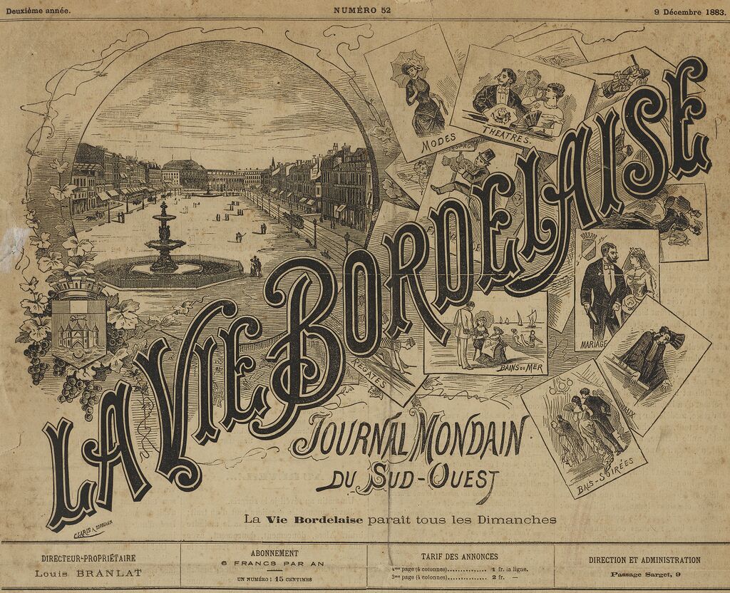 Photo (BnF / Gallica) de : La Vie bordelaise. Bordeaux, 1882-1956. ISSN 1268-7286.
