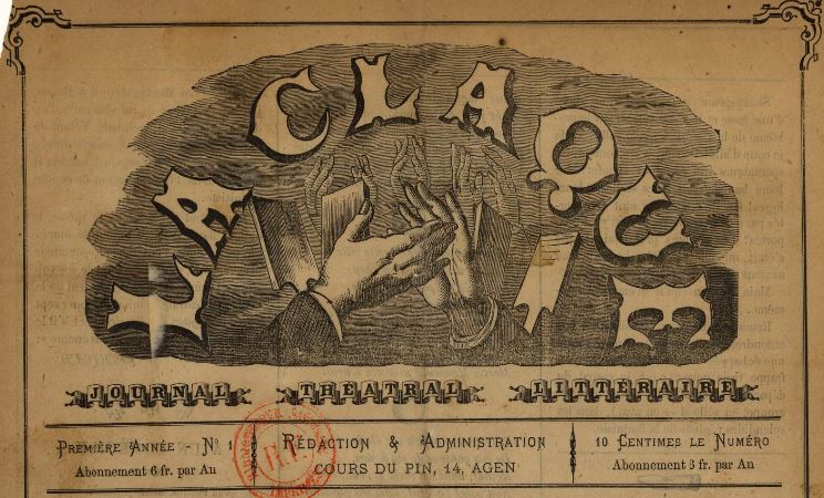 Photo (BnF / Gallica) de : La Claque. Agen, 1875-1876. ISSN 2123-986X.