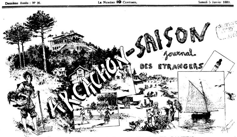 Photo (BnF / Gallica) de : Arcachon-saison. Arcachon, 1888-[1897 ?]. ISSN 2120-9456.