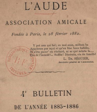 Photo (BnF / Gallica) de : L'Aude. Paris, 1884-[1888 ?]. ISSN 2121-1124.