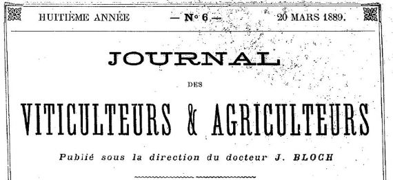 Photo (BnF / Gallica) de : Journal des viticulteurs & agriculteurs. Toulouse, 1889-[1923?]. ISSN 2017-361X.