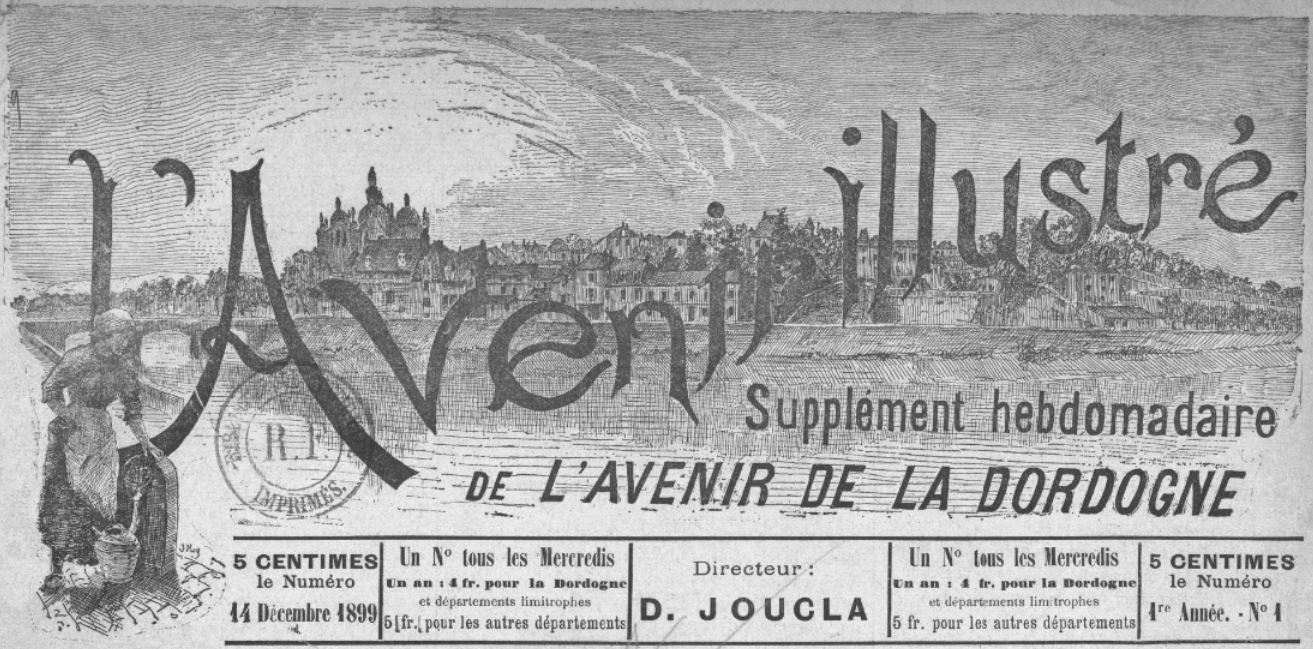 Photo (BnF / Gallica) de : L'Avenir illustré. Périgueux : Impr. Joucla, 1899-1905. ISSN 2016-1042.