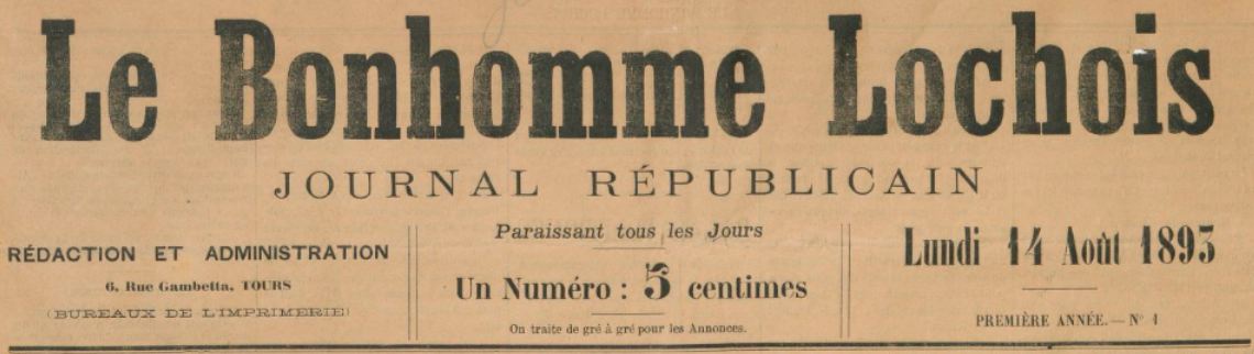 Photo (BnF / Gallica) de : Le Bonhomme lochois. Tours, 1893. ISSN 2122-1014.