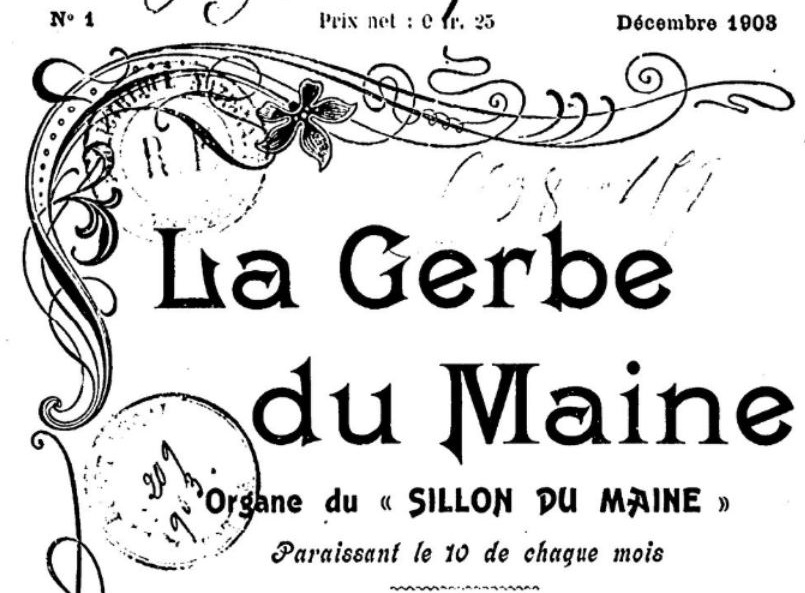 Photo (BnF / Gallica) de : La Gerbe du Maine. Le Mans, 1903-1905. ISSN 2128-8402.