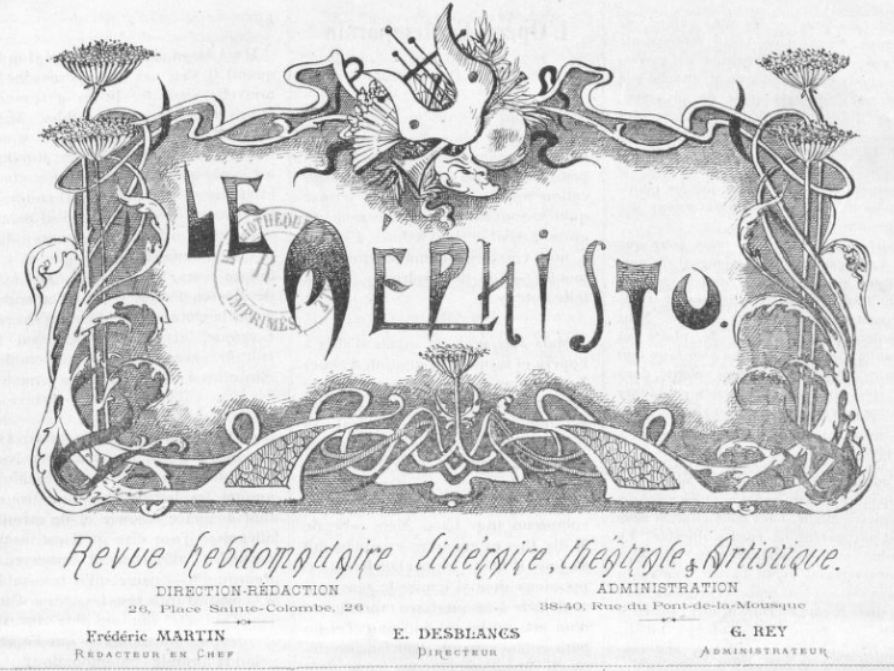 Photo (BnF / Gallica) de : Le Méphisto. Bordeaux, 1906-[1911 ?]. ISSN 2132-042X.