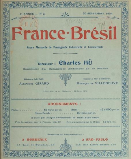 Photo (BnF / Gallica) de : France-Brésil. Bordeaux, 1904-1910. ISSN 2128-296X.