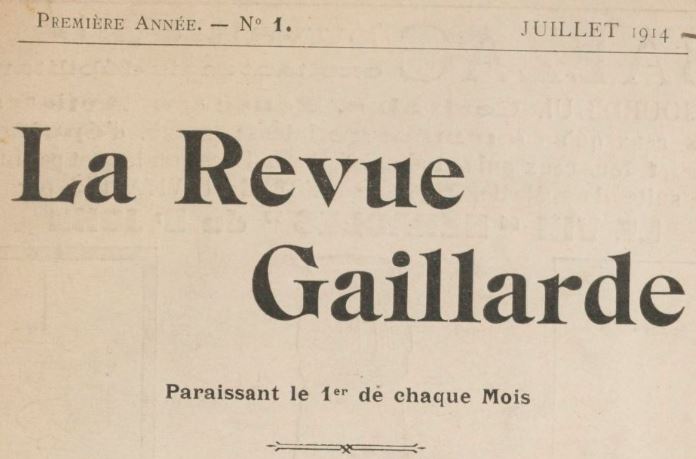 Photo (BnF / Gallica) de : La Revue gaillarde. Brive, 1914. ISSN 2137-4228.